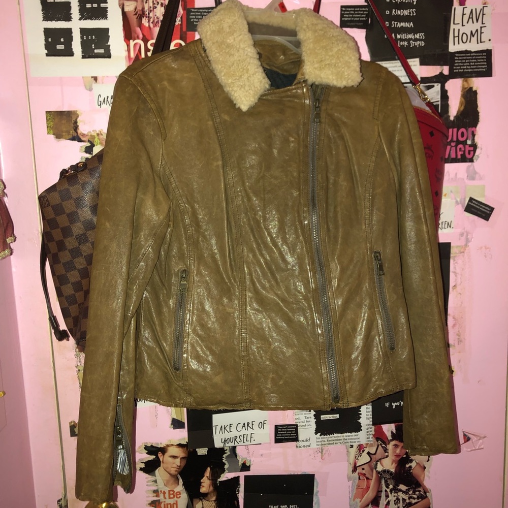 BANANA REPUBLIC BROWN LEATHER JACKET
